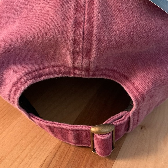 Rae Dunn “THANKFUL” LL Washed Burgundy Ball Hat - Picture 8 of 10